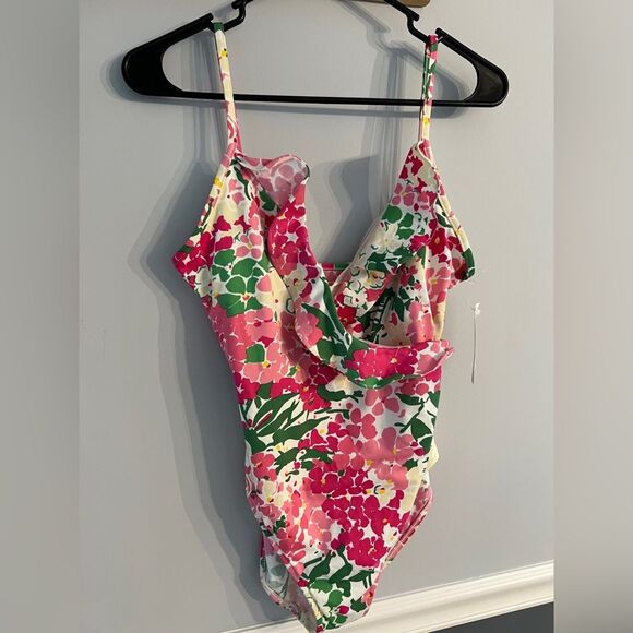 NWT Lauren Ralph Lauren Floral One-Piece Swimsuit Size 12 (W51) - Picture 2 of 13
